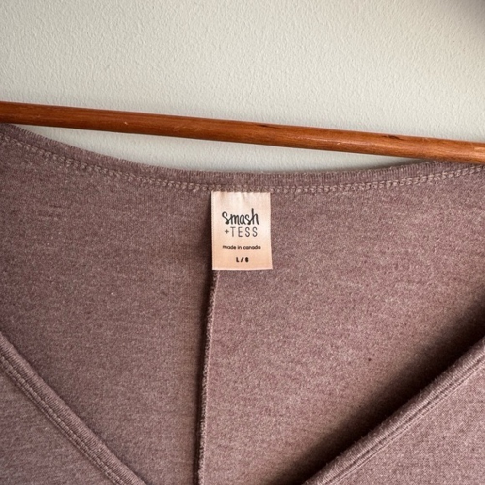 Smash  Tess Mauve V-Neck Jumpsuit - Picture 5 of 5